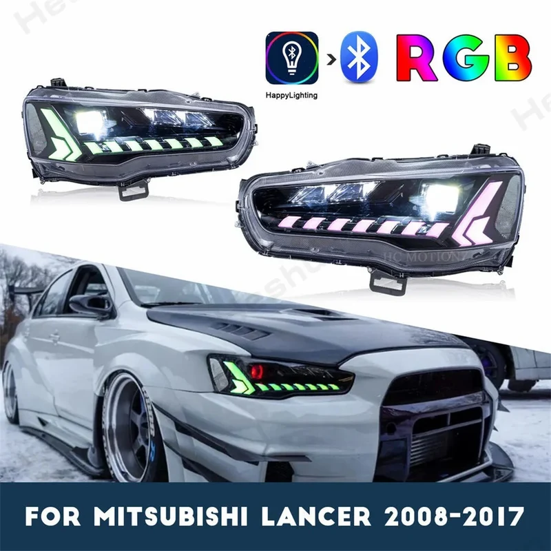 Phares LED Mitsubishi Lancer EVO Sequentiels 2008-2018