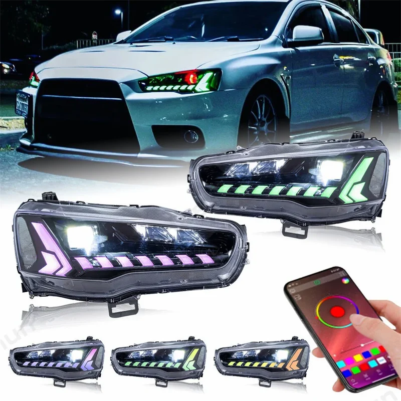 Phares LED Mitsubishi Lancer EVO Sequentiels 2008-2018