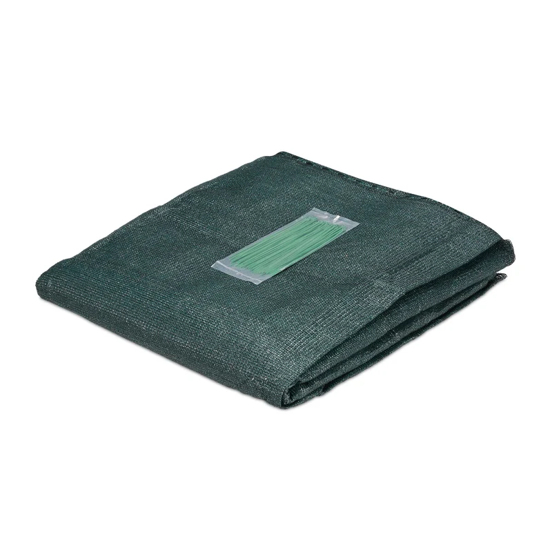 Brise-vue en tissu HDPE jardin 1,5 x 6 m protection contre regard vent poussière en tissu vert foncé 13_0007153