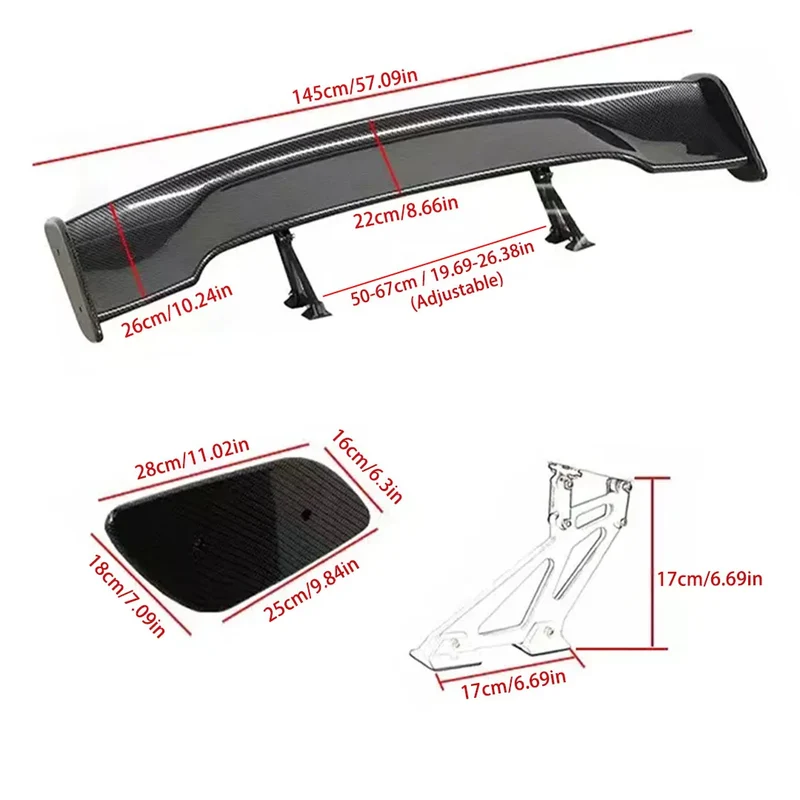 Becquet Universel GT Berline Coupé Carbone ABS