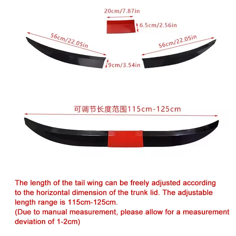 Becquet Aileron Réglable Tesla Model 3 2017-2026 ABS