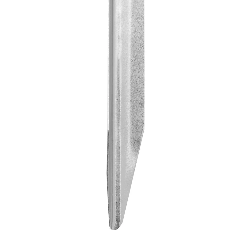 Lot de 12 piquets de fixation jardin sol dur 30 x 2 x 3 cm en acier galvanisé argenté 13_0008255