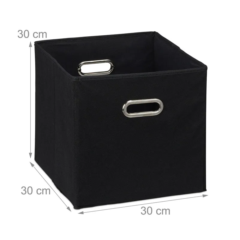 Lot de 2 boîtes de rangement pliables pratiques pour jouets salle de bain 30 x 30 x 30 cm en polyester gris 13_0007597