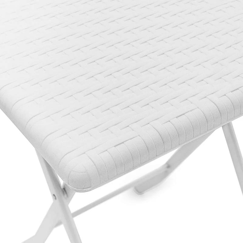 Table pliante rectangulaire jardin 74 x 121,5 x 61,5 cm facile à ranger design moderne en plastique gris 13_0009416