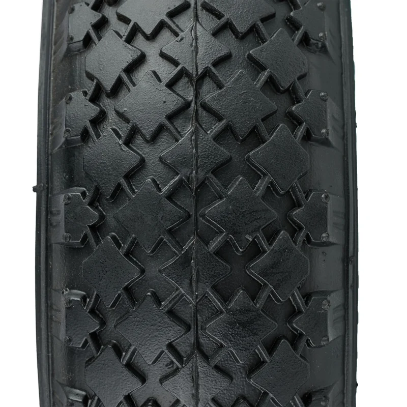 Lot de 2 roues pneumatiques pour diable 26 x 8,5 cm charge élevée roulement à billes confort utilisation extérieure en caoutchouc noir 13_0009234