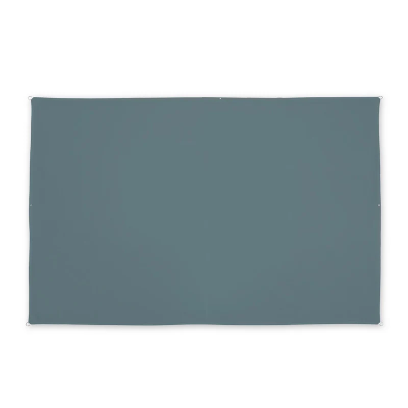 Voile d'ombrage rectangulaire sur terrasse 200 x 300 cm anti UV résistant aux intempéries en polyester gris 13_0010655
