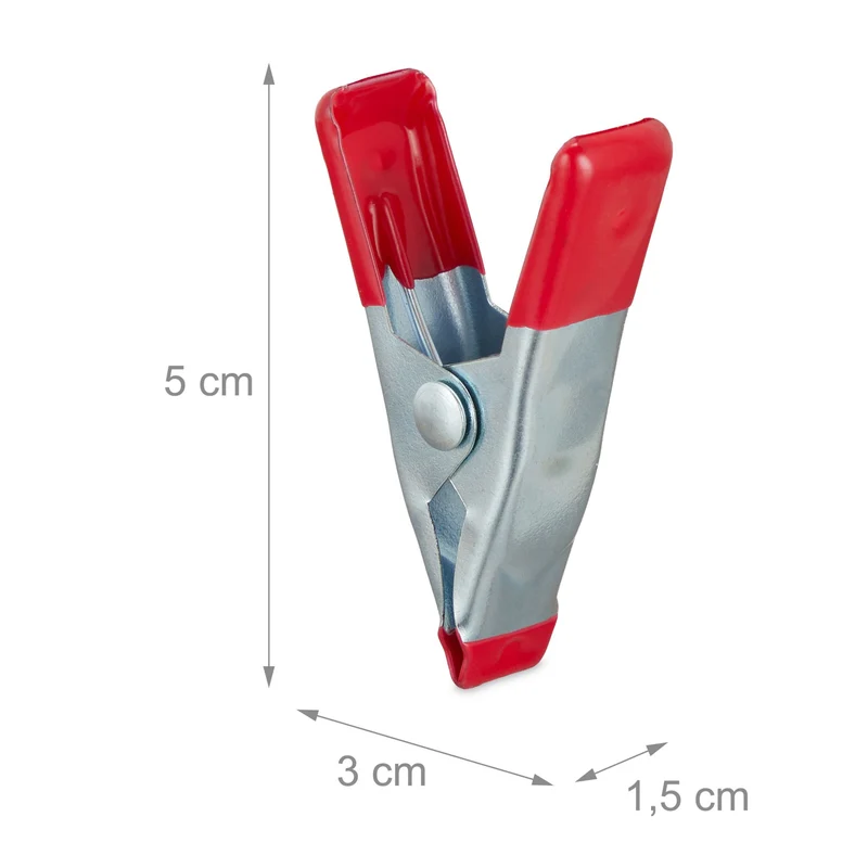 Lot de 36 pinces à ressort robustes pour bricolage fixation modèle 5 x 3 x 1,5 cm en fer noir 13_0009153