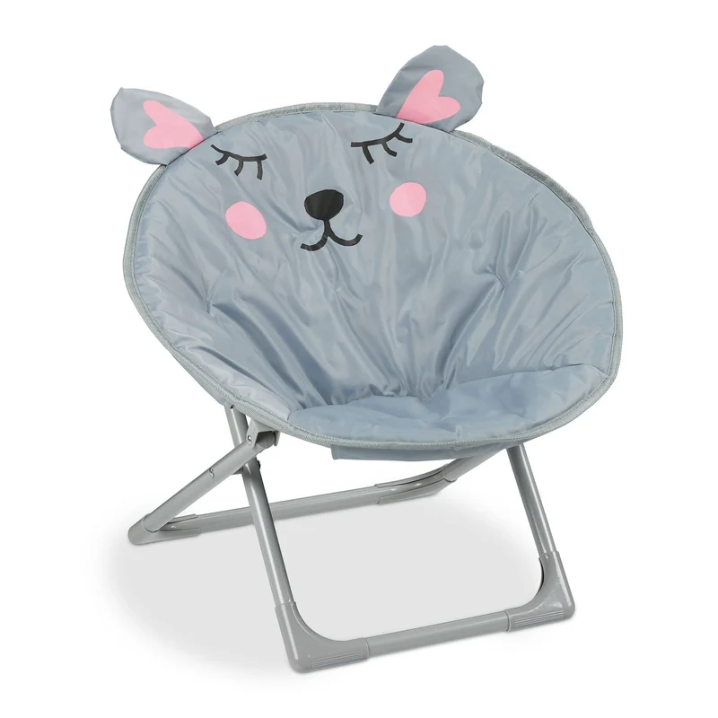 Fauteuil enfant pliable confortable intérieur extérieur 47 x 50 x 48 cm en polyester bleu 13_0007787
