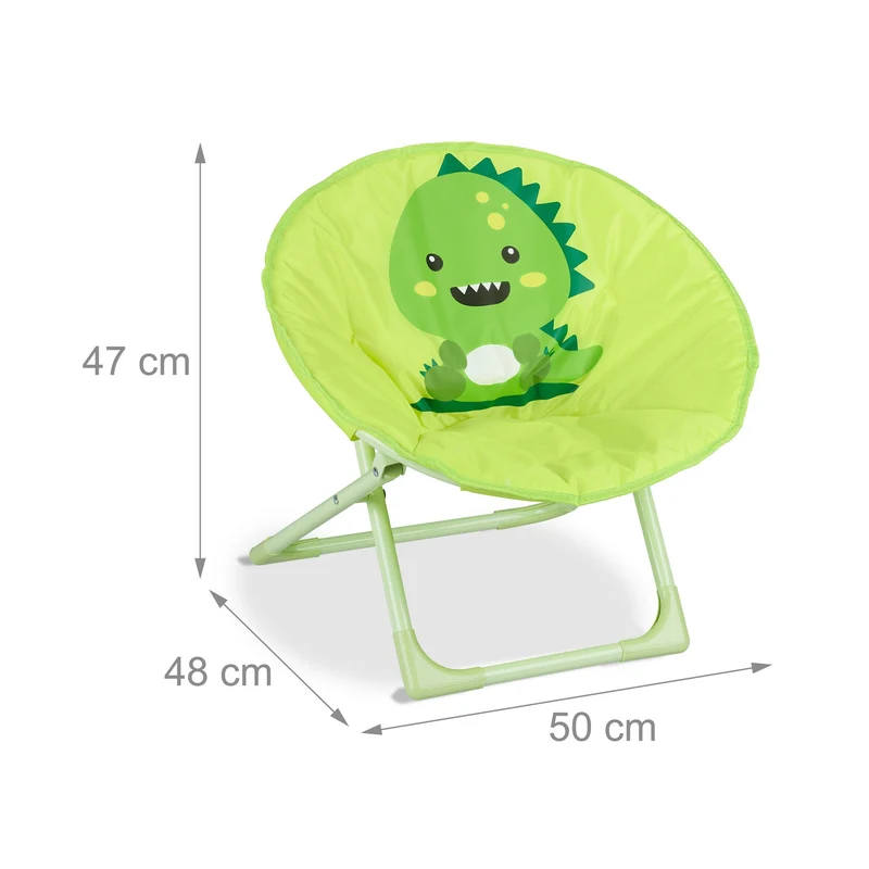 Fauteuil enfant pliable confortable intérieur extérieur 47 x 50 x 48 cm en polyester bleu 13_0007789