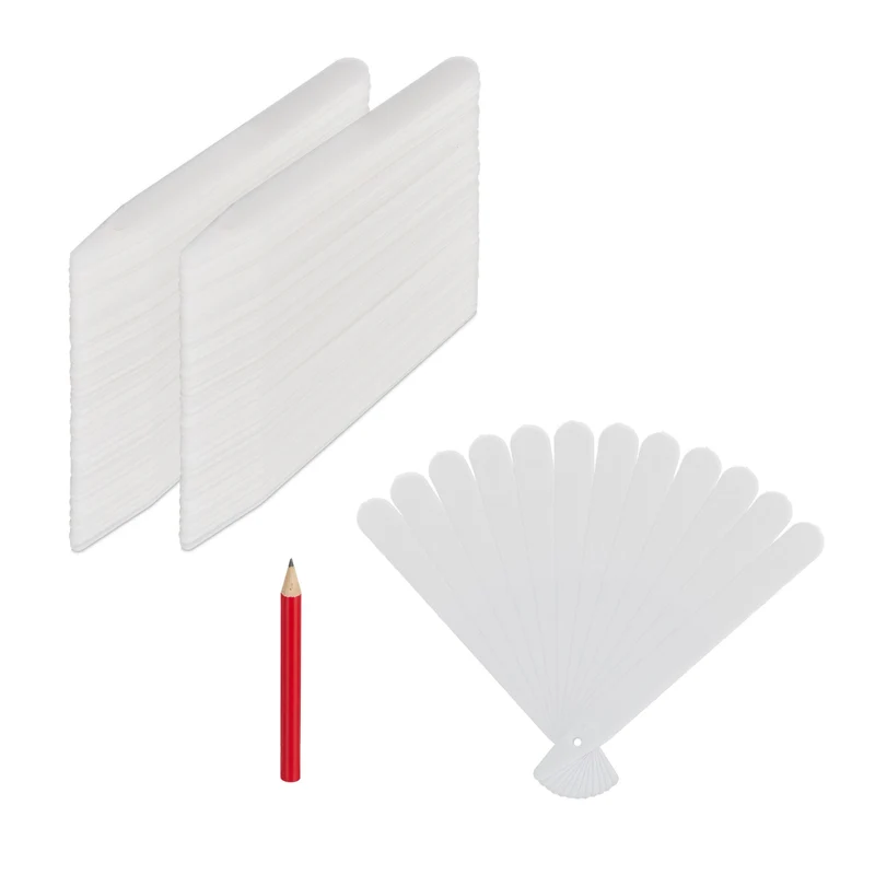 Lot de 300 étiquettes à planter réutilisables pour jardin herbes légumes 10 x 5 cm en plastique blanc 13_0008065