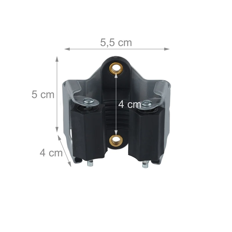 Lot de 10 porte outils muraux supports pratiques garage 5 x 5,5 x 4 cm en fer noir 13_0007487