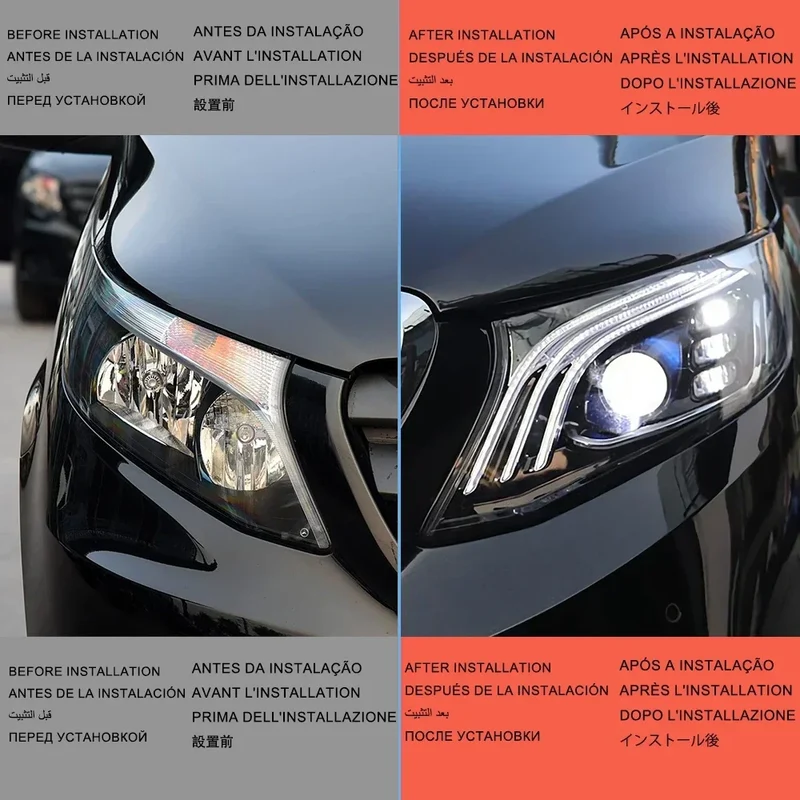 Phares LED Mercedes Vito W447 Classe V 2016-2023