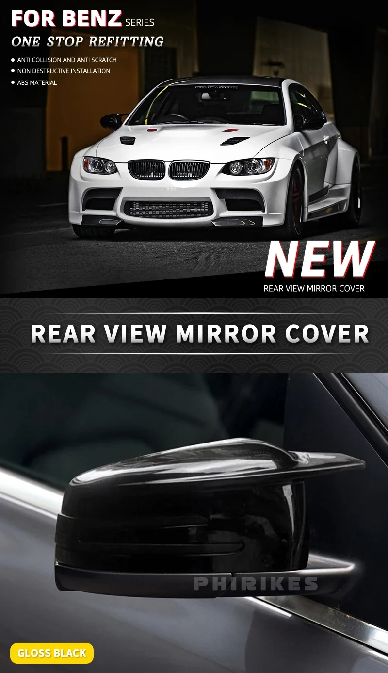 Coques Rétroviseur Mercedes W204 W212 W221 CLA GLA Carbone