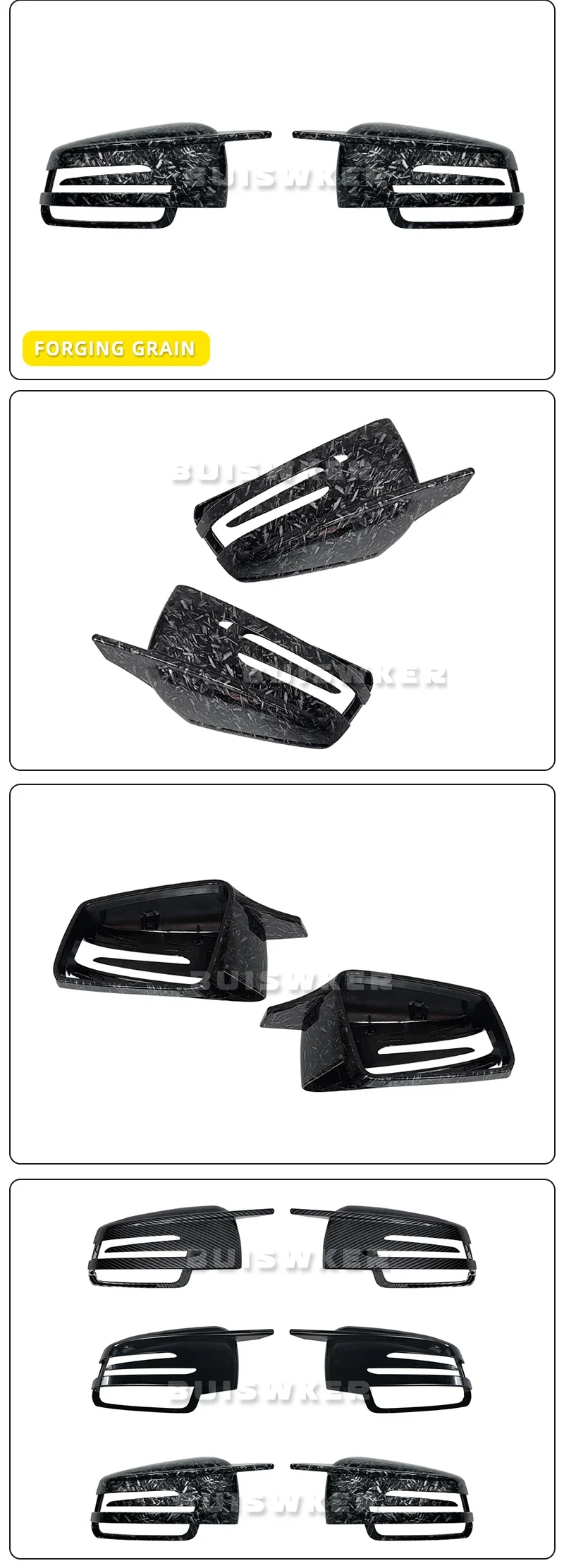 Coques Rétroviseur Mercedes W204 W212 W221 CLA GLA Carbone