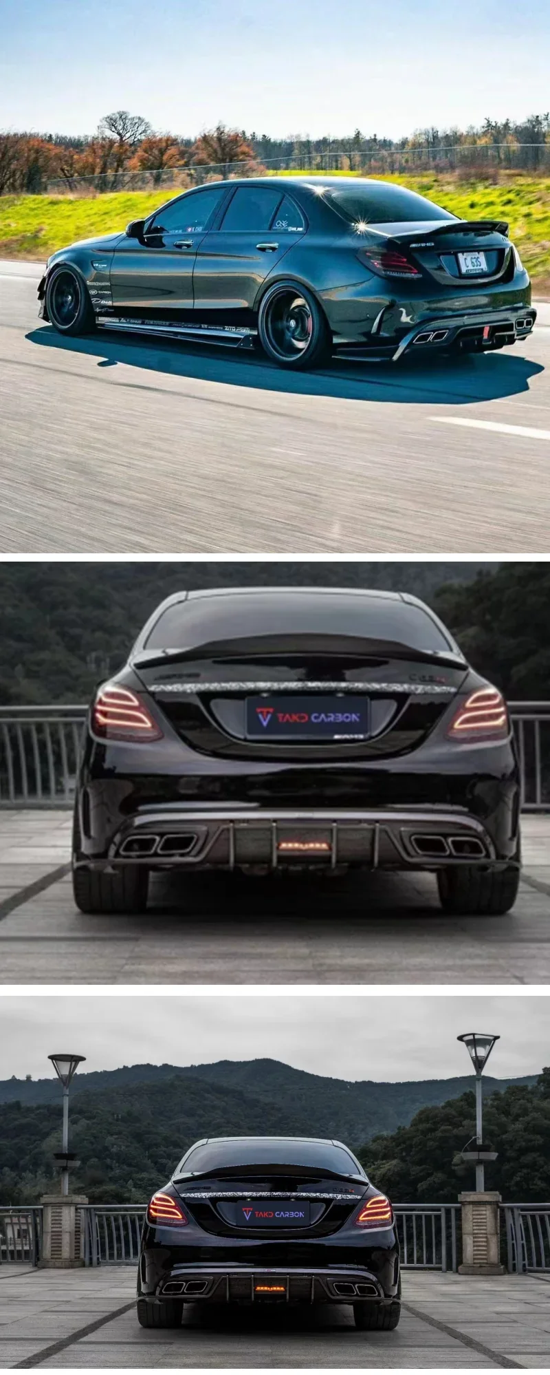 Becquet Coffre Mercedes Classe C W205 2014-2019 Carbone