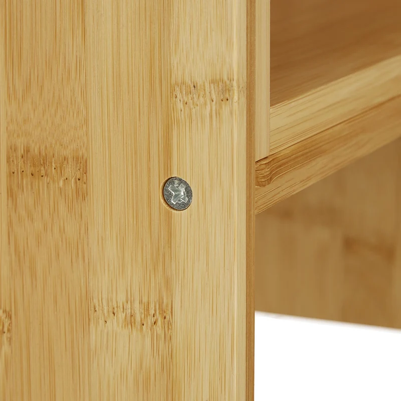 Etagère de table flexible pour bureau réglable 60 x 30 x 30 cm en bambou naturel 13_0009614