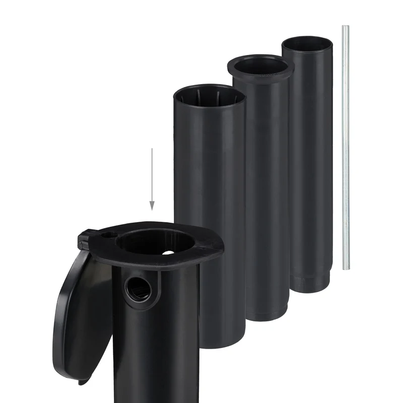 Ancre de sol pour parasol pratique plage jardin 20 x 15 x 15 cm en métal noir 13_0009667