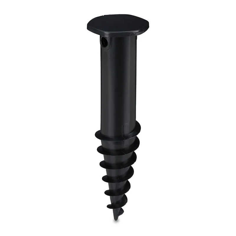 Ancre de sol pour parasol pratique plage jardin 20 x 15 x 15 cm en métal noir 13_0009667