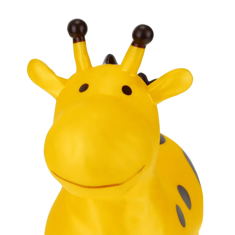 Animal sauteur girafe ludique intérieur extérieur 60 x 30 cm améliore équilibre et coordination en PVC jaune 13_0012460