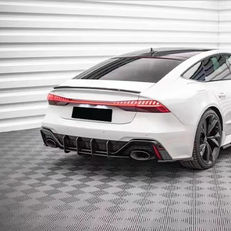 Lame Pare-Choc Arrière Audi RS6 RS7 ABS Noir