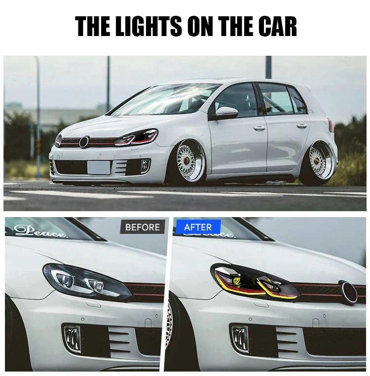 Phares LED Volkswagen Golf 6 MK6 2008-2012 R-Line