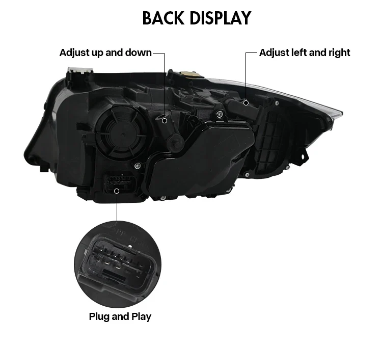 Phares LED BMW Série 3 E90 E91 2005-2011 RGB Tuning
