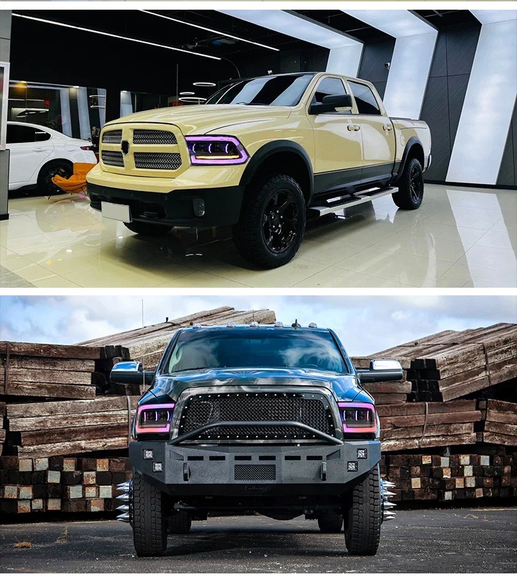 Phares LED RGB Dodge Ram 1500 2500 3500 2009-2018 Tuning