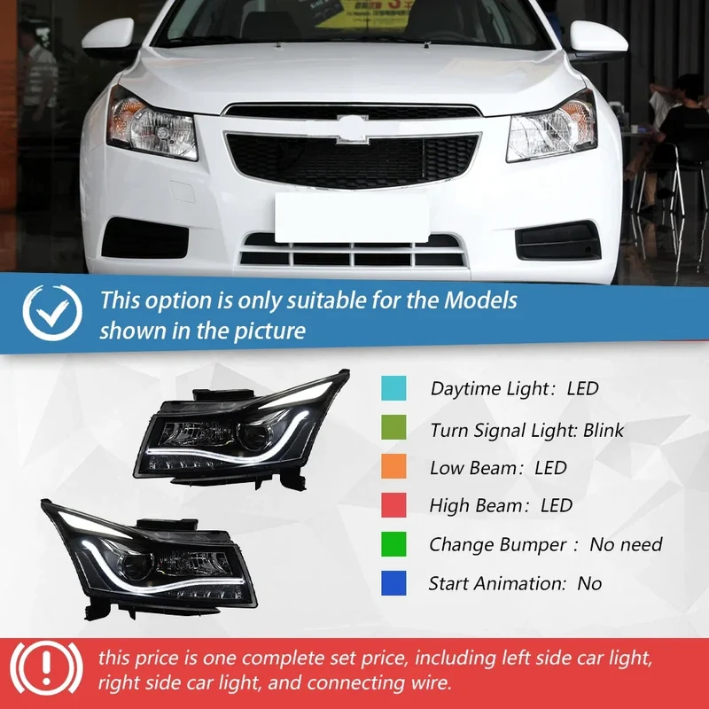 Phares LED Chevrolet Cruze 2009-2014 Projecteur Tuning