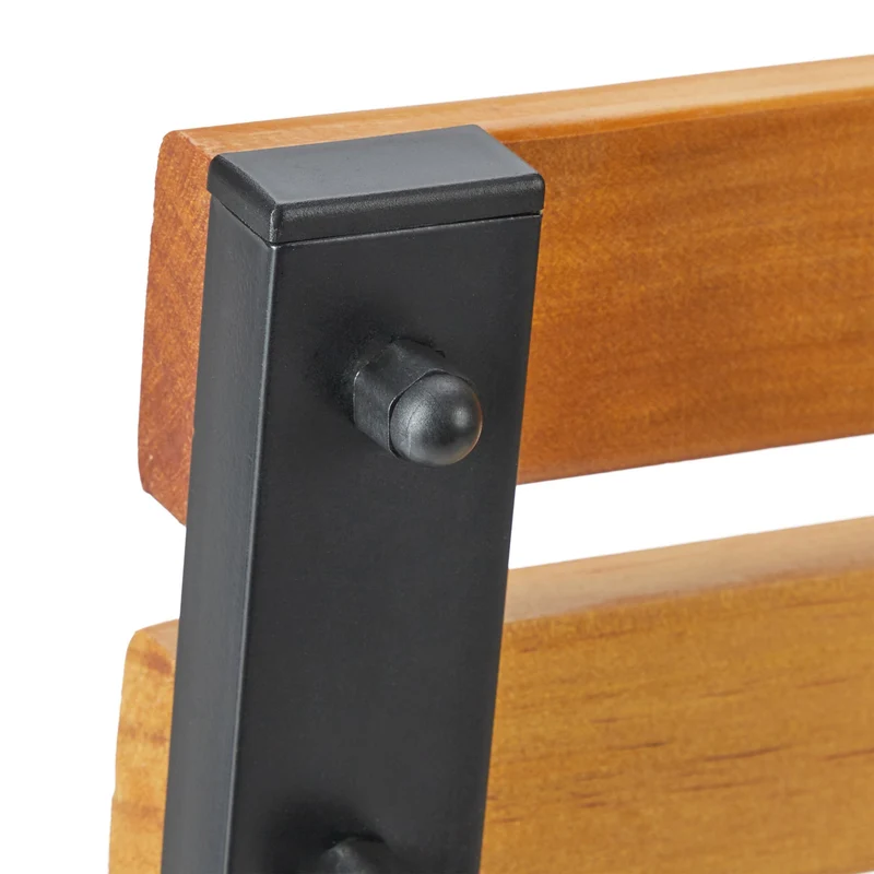 Banc de jardin 2 places confortable terrasse balcon 120 x 45 x 40 cm en bois dur marron 13_0010456