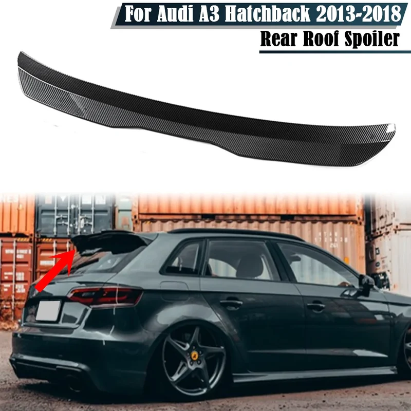 Becquet Audi A3 Hatchback 2013-2018 Toit Look Carbone
