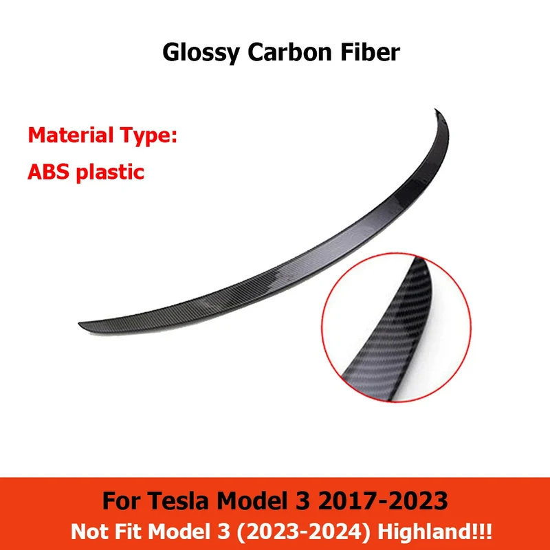 Becquet ABS Carbone Tesla Model Y 2020-2024 Model 3 2025-2026