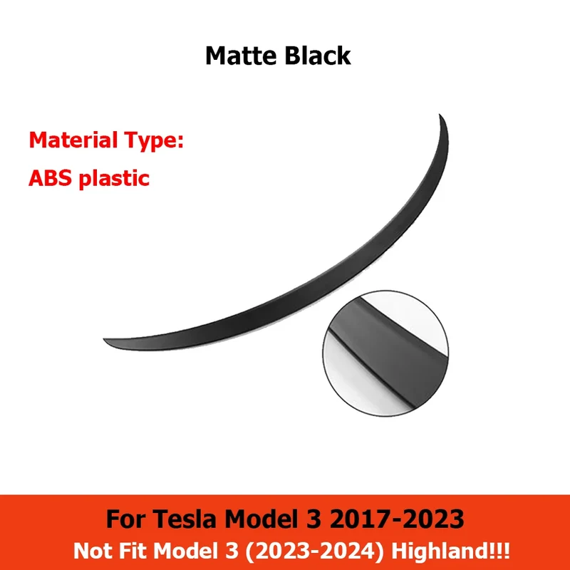 Becquet ABS Carbone Tesla Model Y 2020-2024 Model 3 2025-2026