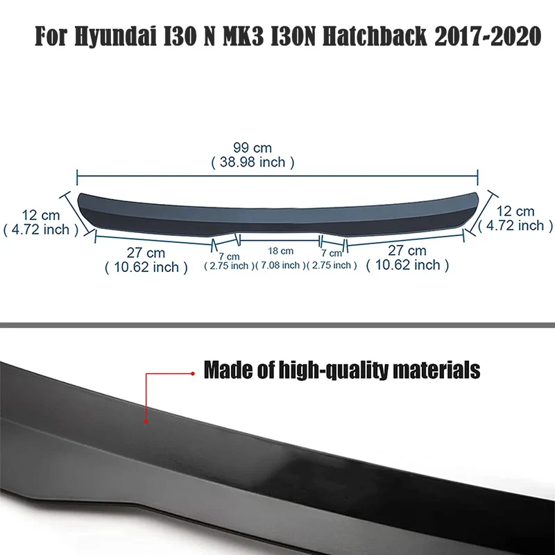 Becquet Toit Hyundai i30 N MK3 Hatchback 2017-2020