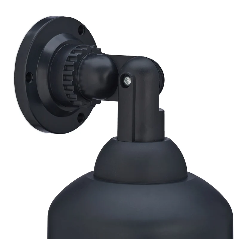 Fausse caméra de surveillance design réaliste intérieure extérieure 23,5 x 12,5 x 14 cm en plastique noir 13_0012468