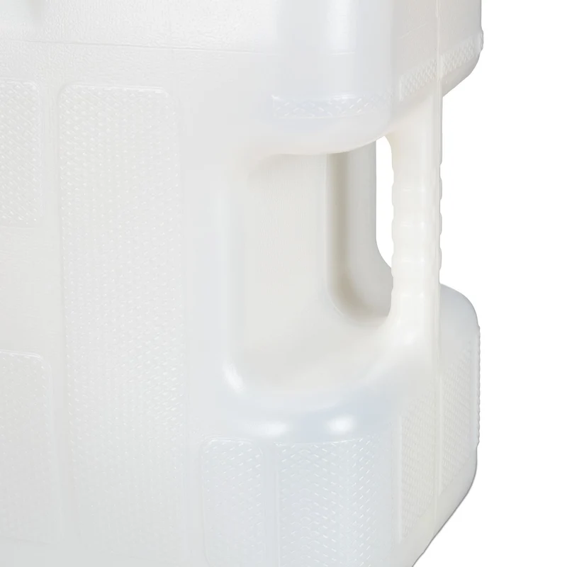 Jerrican d'eau transportable avec robinet rotatif 37 x 19,5 x 36,5 cm pratique camping en plastique blanc 13_0010596