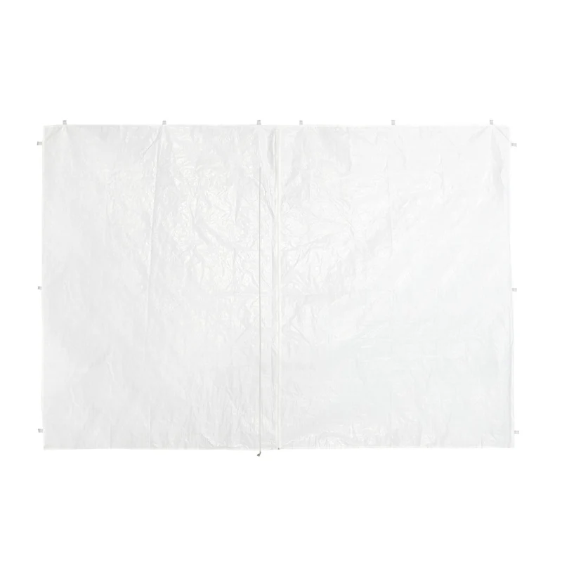 Lot de 4 parois latérales pour tonnelle protection jardin 300 x 200 cm avec fenêtres et entrée en PE blanc 13_0010684