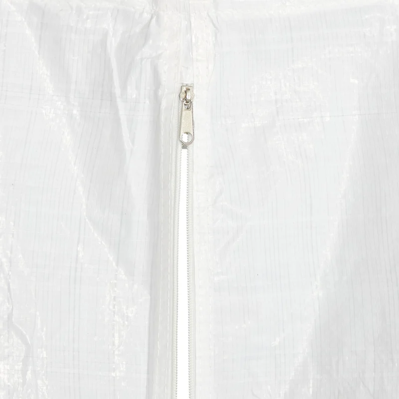 Lot de 4 parois latérales pour tonnelle protection jardin 300 x 200 cm avec fenêtres et entrée en PE blanc 13_0010684