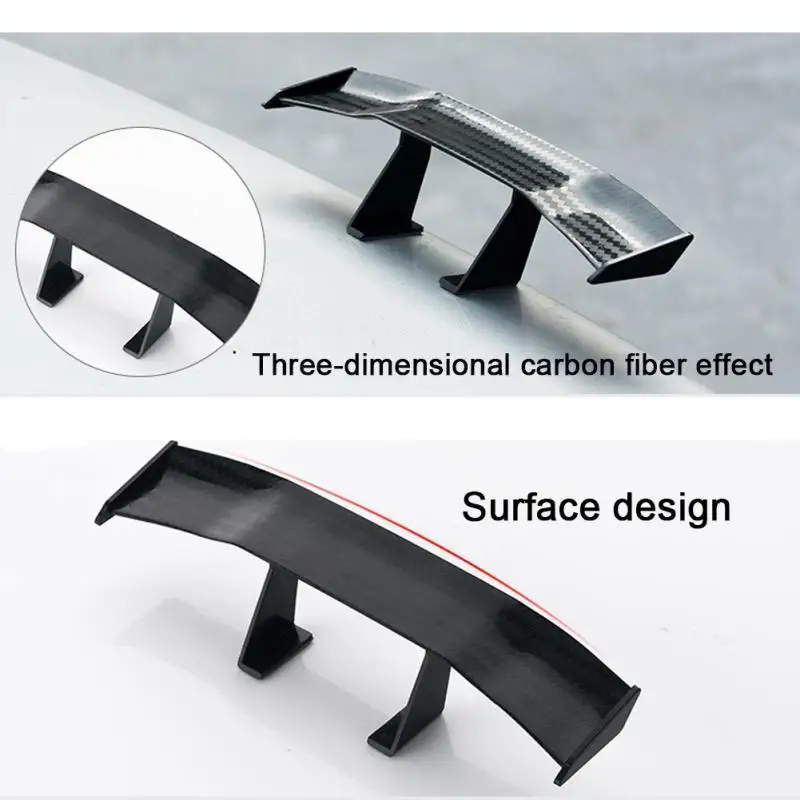 Mini Becquet 3D Universel Adhésif Look Carbone