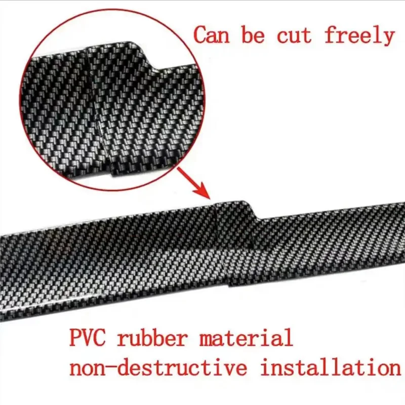 Becquet Universel Toit DIY ABS Look Carbone Noir Mat