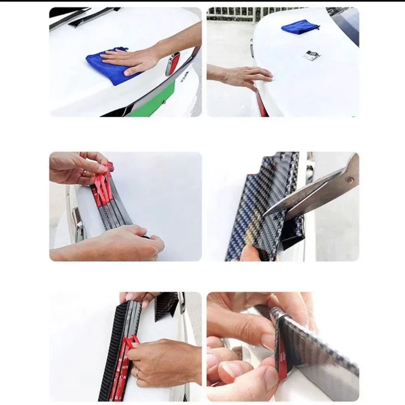 Becquet Universel Toit DIY ABS Look Carbone Noir Mat