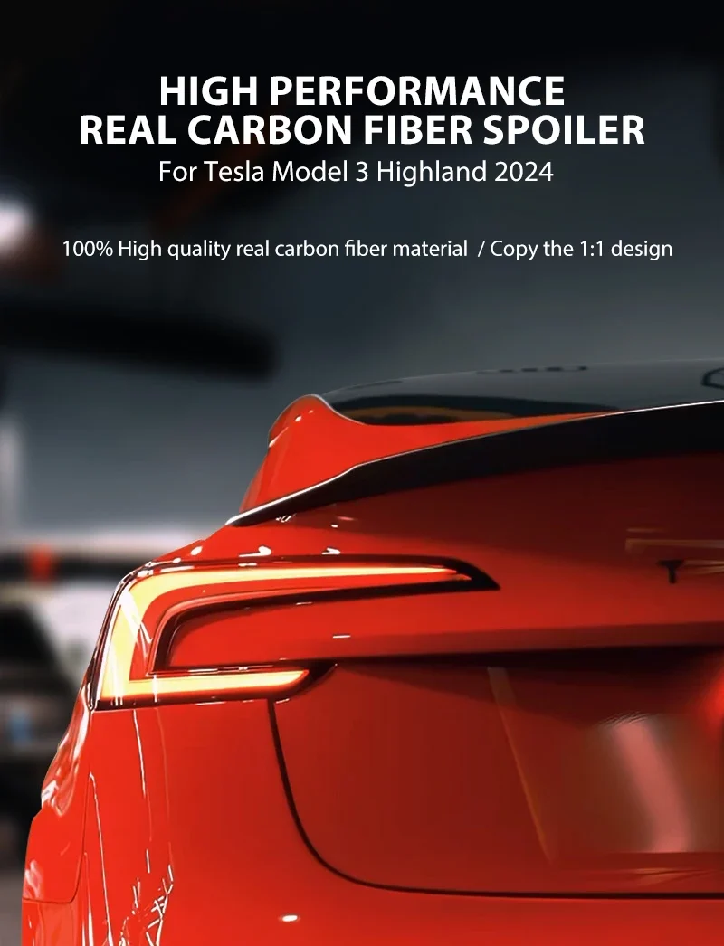 Becquet Carbone Tesla Model 3 Highland 2024-2026 Performance