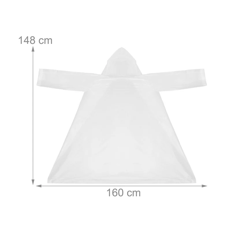 Lot de 2 ponchos de pluie jetables légers camping randonnée 148 x 160 cm en EVA bleu 13_0012899