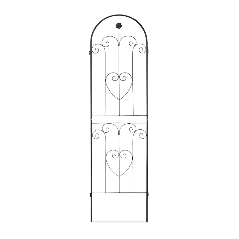 Lot de 2 tuteurs à tomates pliables pour plantes grimpantes jardin 150 x 50 cm en métal vert 13_0012189