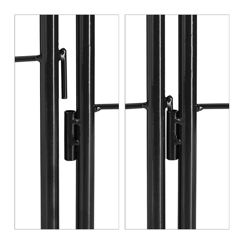 Lot de 2 tuteurs à tomates pliables pour plantes grimpantes jardin 150 x 50 cm en métal vert 13_0012189