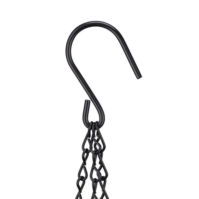 Lot de 3 panières suspendues extérieur jardin 30 x 30 x 70 cm design géorgien en métal brun 13_0010578