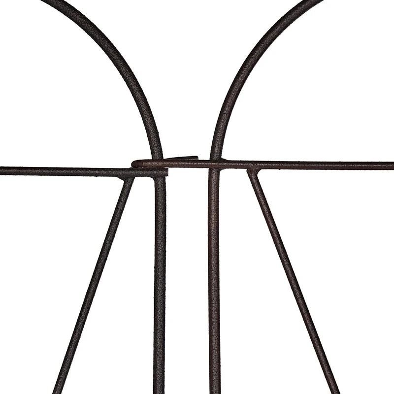 Lot de 3 treillis en métal décoratif pour plantes grimpantes jardin 120 x 30 x 180 cm en acier rouille 13_0010574