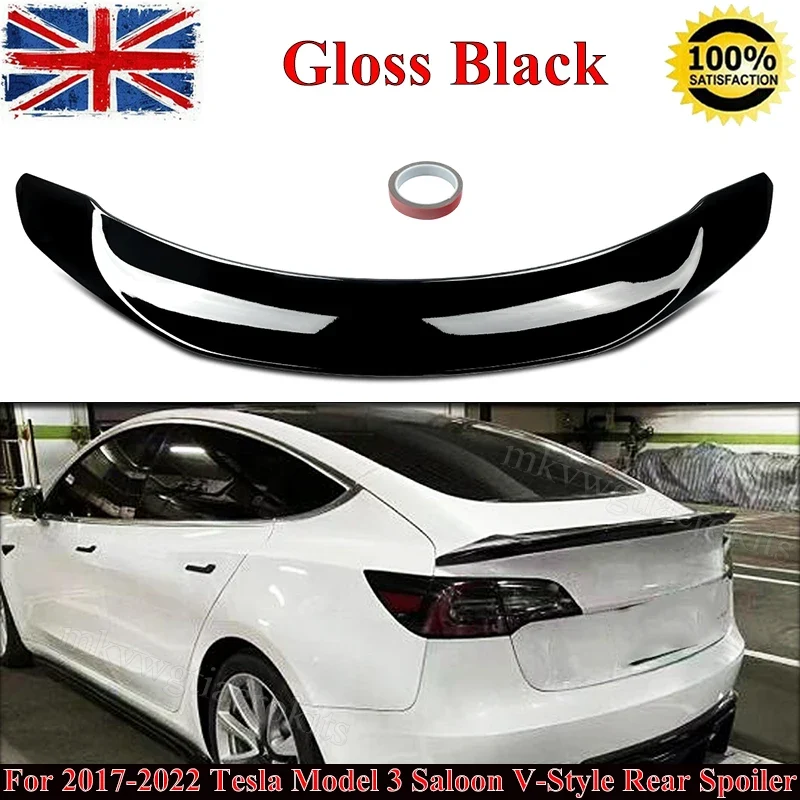 Becquet Look Carbone Tesla Model 3 V Style Ducktail 2017-2022