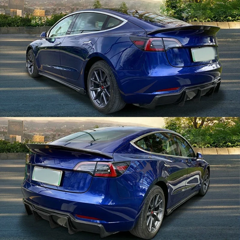 Becquet Look Carbone Tesla Model 3 V Style Ducktail 2017-2022