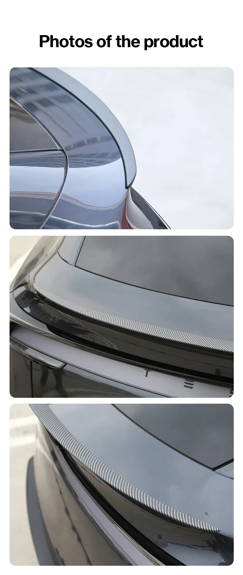 Becquet ABS Look Carbone Tesla Model Y Juniper 2025 Performance