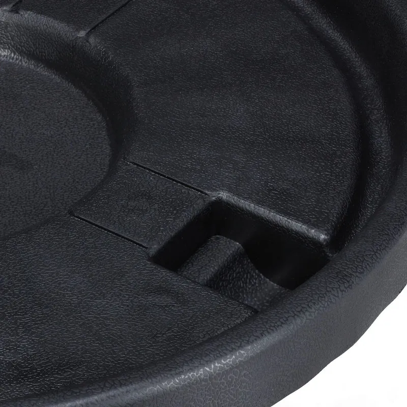 Lot de 2 supports pour plantes sur roues rotatifs 10 x 35,5 cm pratique et élégant en plastique noir 13_0009788